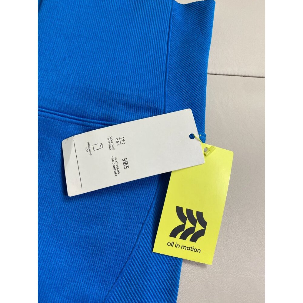 Bundle NEW All In Motion High Rise 6" Bike Shorts Green Blue size XS Pickleball - Picture 7 of 11